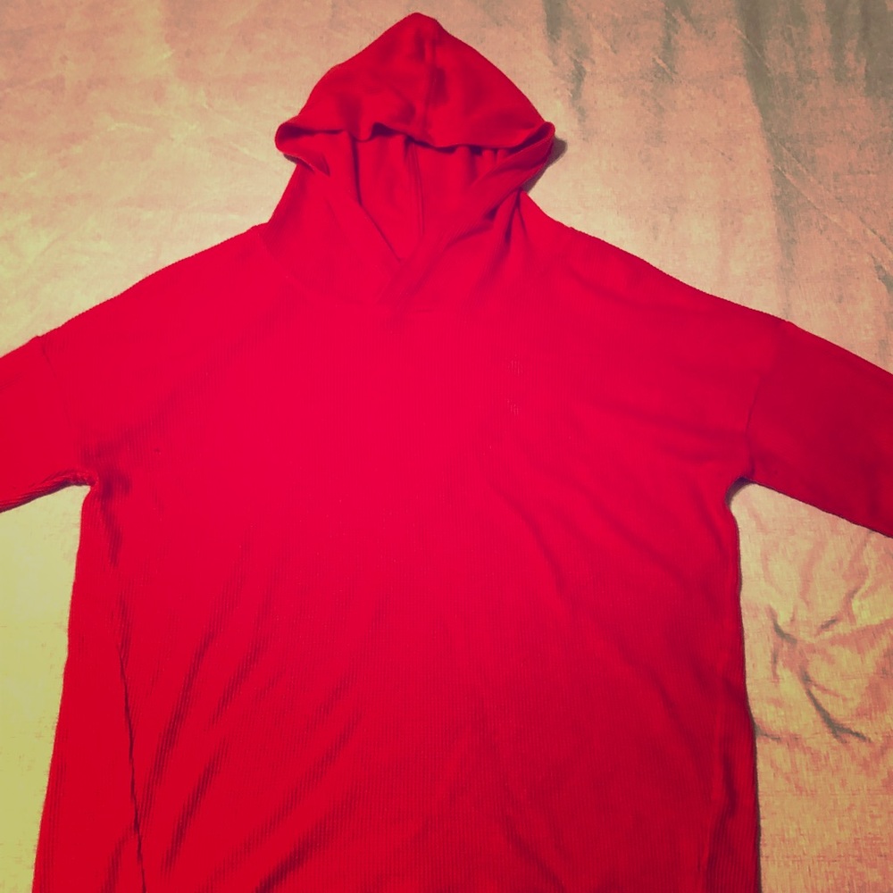 Red Long sleeve shirt with hood